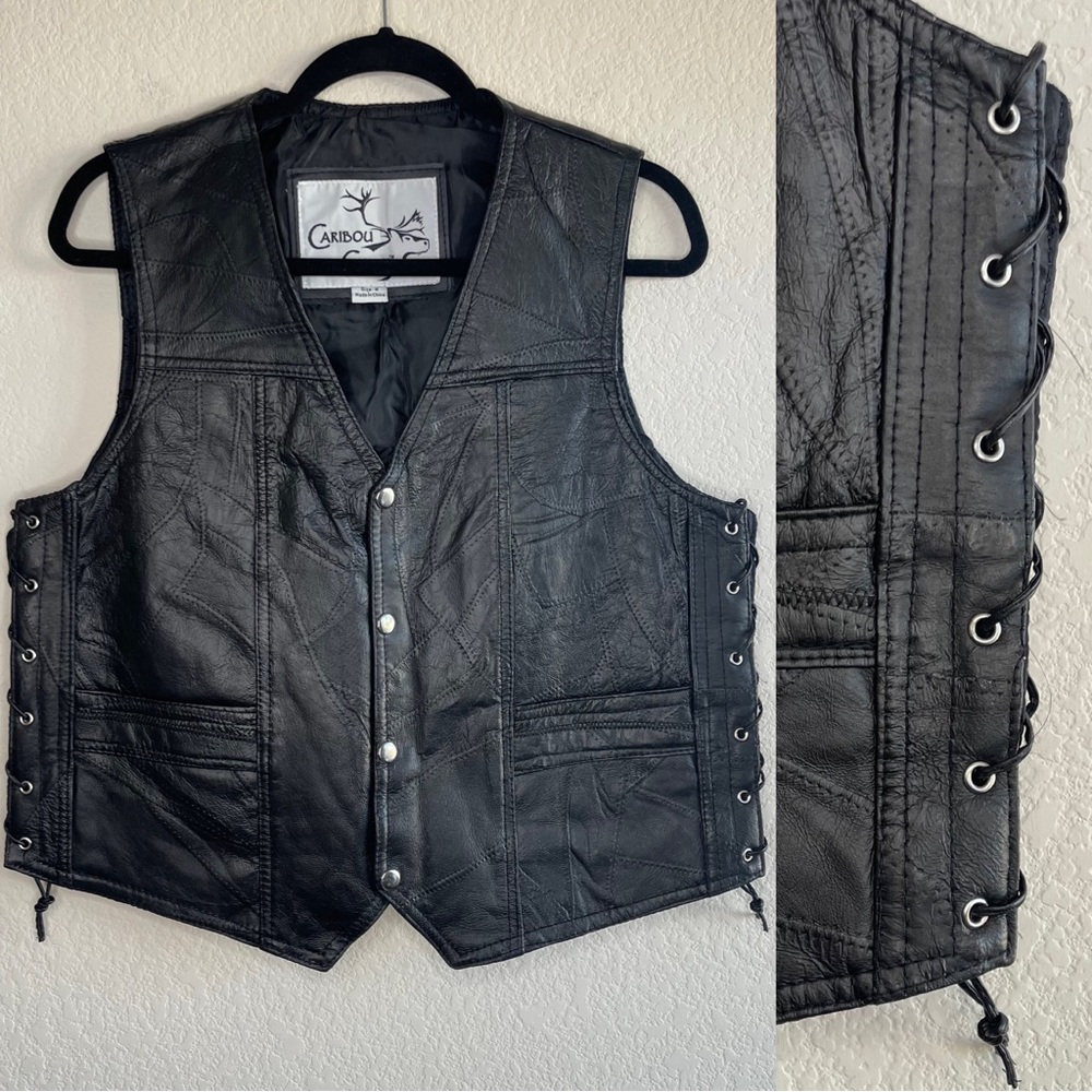 ✨Caribou Creek | Lambskin Leather Motorcycle Vest